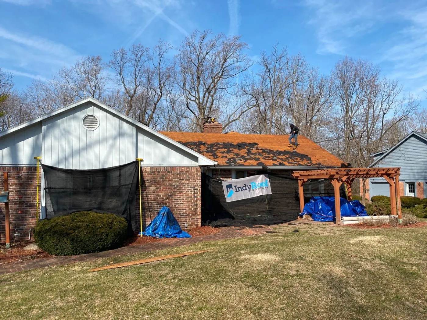 Fiber cement siding installed on a Geist home